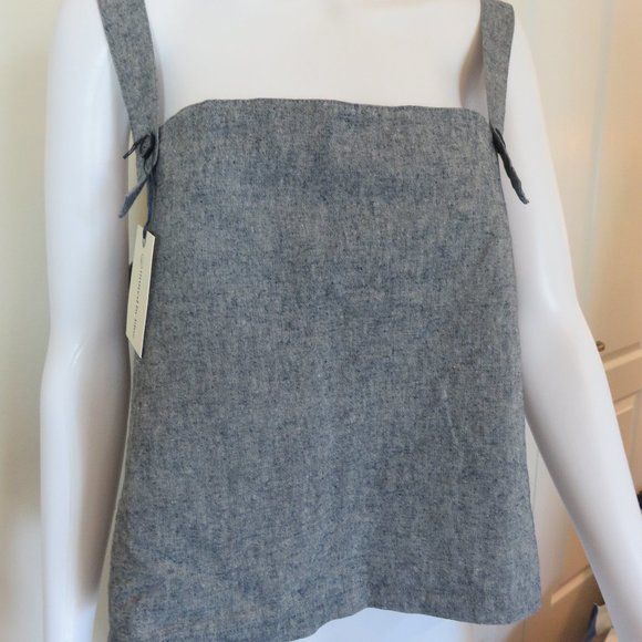 SoftHemp Reversible Cropped Tank with Buttons - Picture 1 of 4